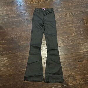 Edikted “ Luna Faux Leather Flares”